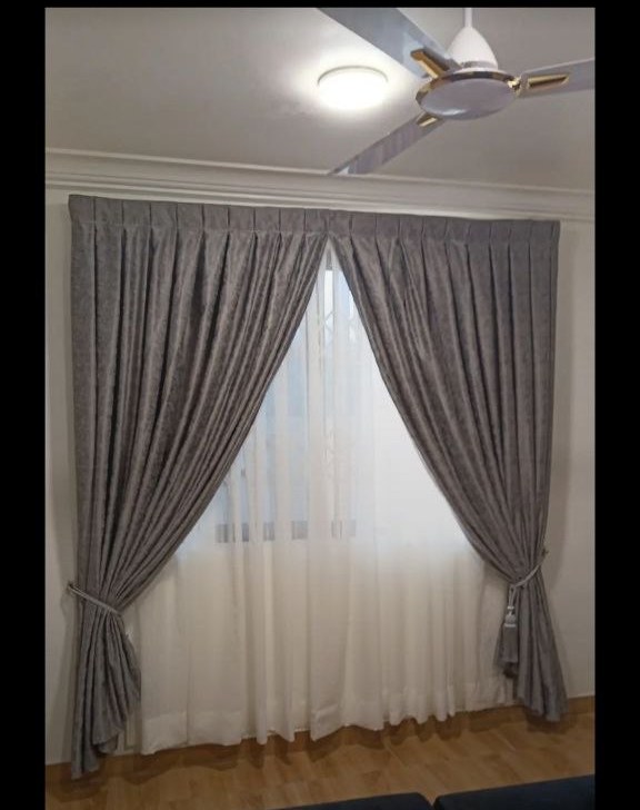 Grey & Sheer — Double-layer drape — residential